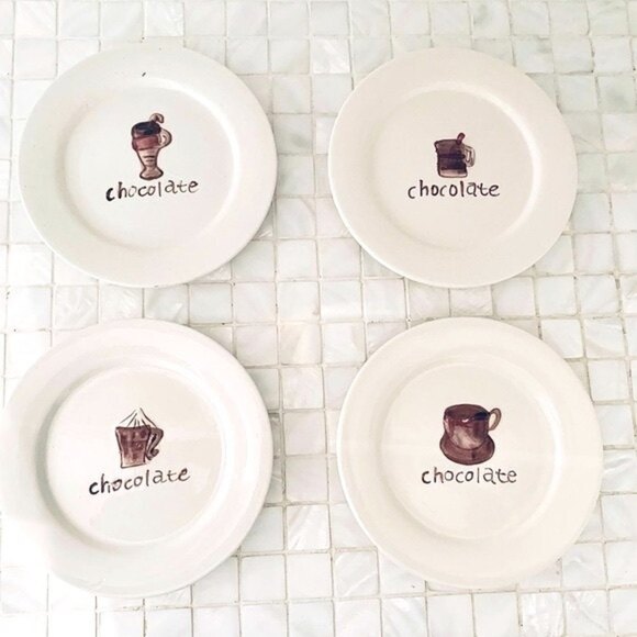 Pai Chocolate 3D Desert Appetizer Plates Set 4 - Picture 3 of 14